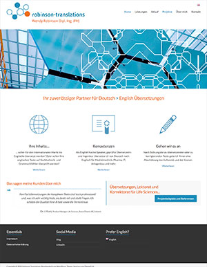 Screenshot Website Robinson Translations